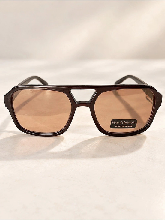 House of Harlow 1960 Accessories - House of Harlow 1960 Oversized Brown Tortoise Sunglasses 100% UV